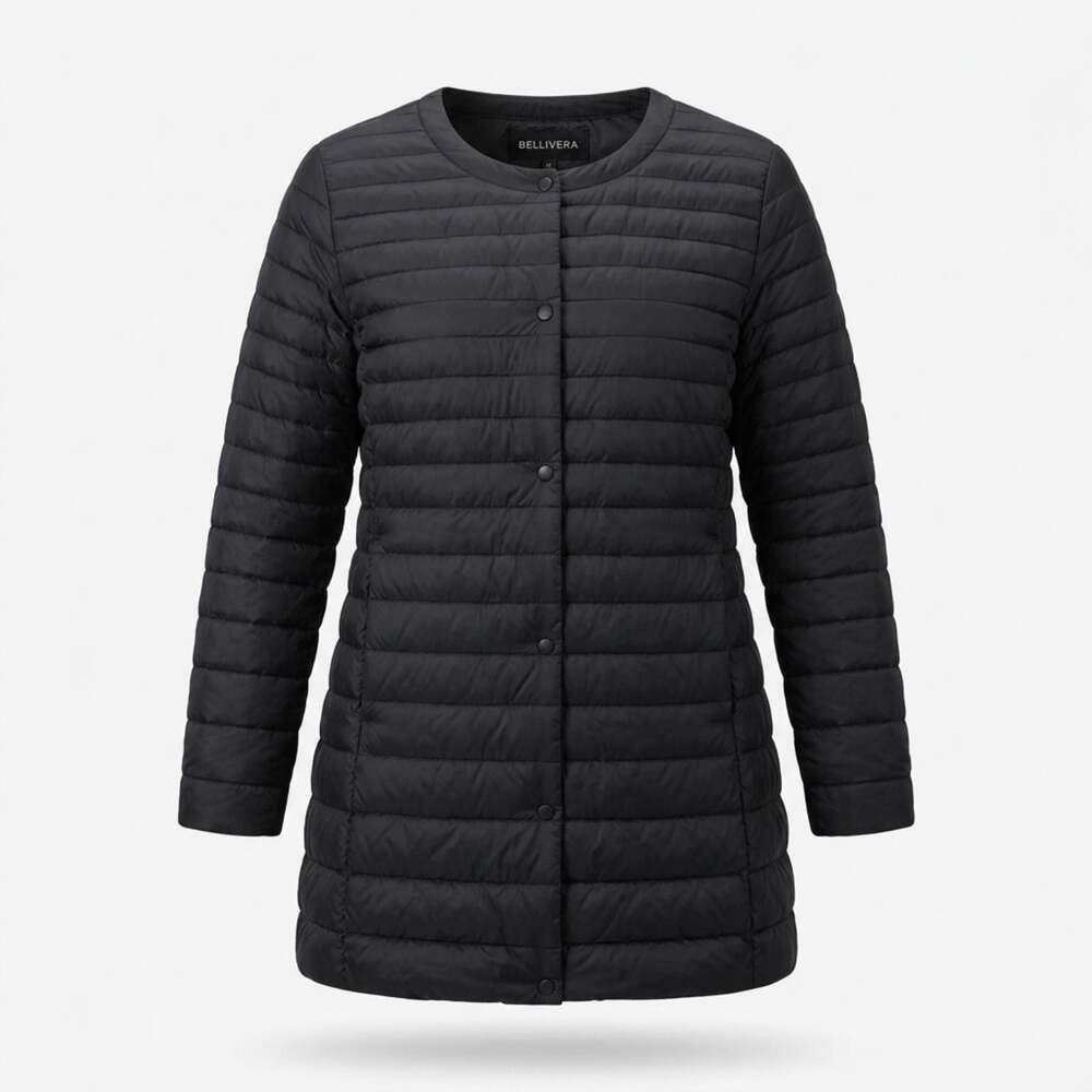 Bellivera Women's Quilted Lightweight Puffer Jacket Black Size XL